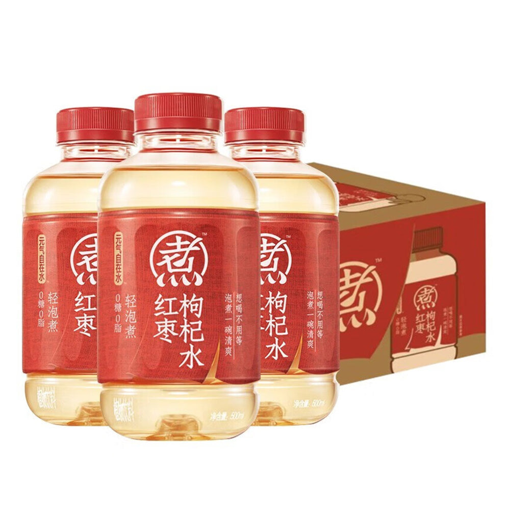 [Full-Case]-Genki-Forest-Relaxing-Water---Red-Dates-and-Goji-Berry-Flavour-500ml*12-1