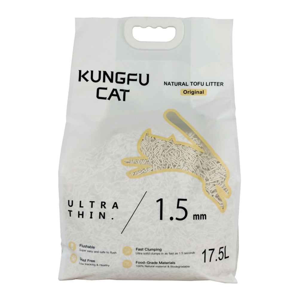 Kungfu-Cat-Ultra-Thin-1.5mm-Tofu-Cat-Litter---Original,-17.5L/6kg-1