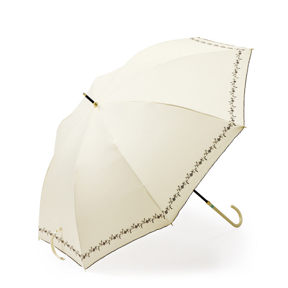 FaSoLa-8K-Long-Handle-Ultra-Light-Umbrella-with-Coffee-Embroidery---Beige-1