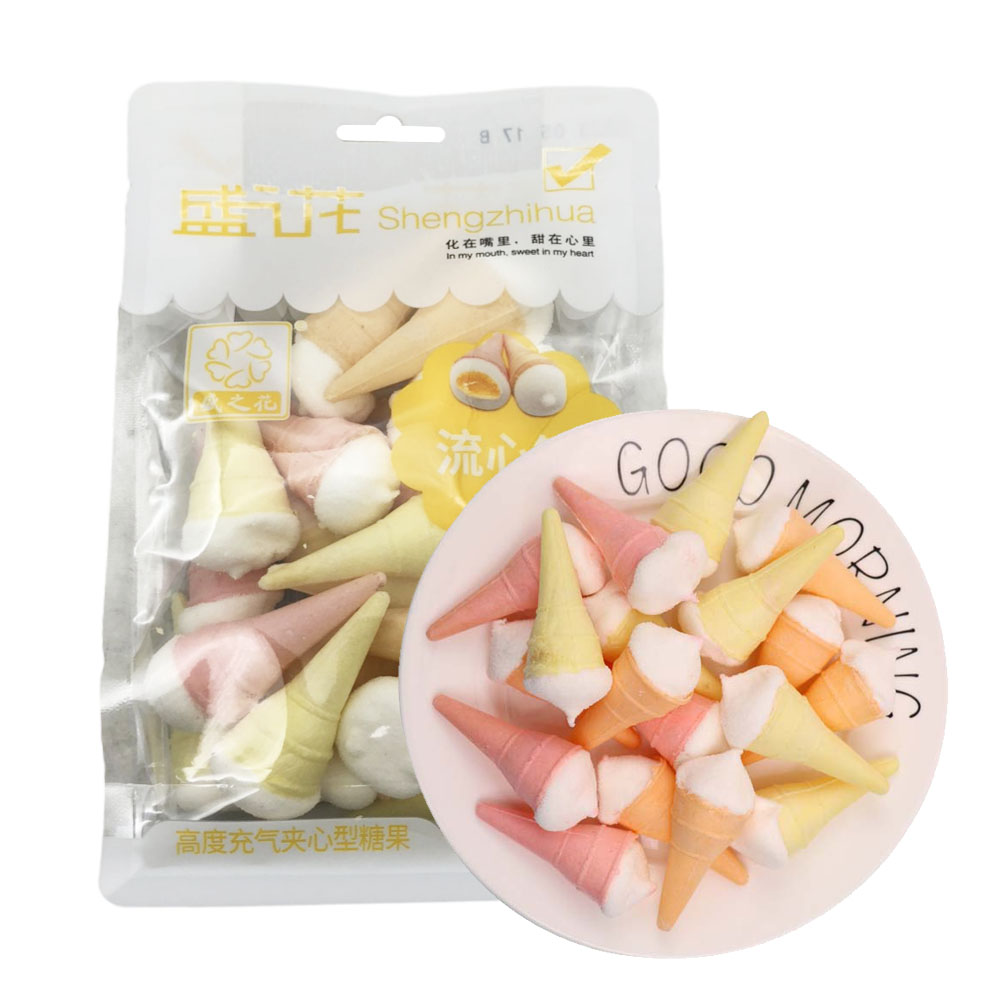 Shengzhihua-Mango-Flavor-Flowing-Heart-Marshmallow-Cones---120g-1