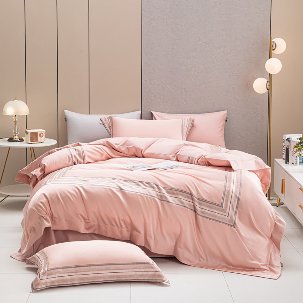 Heartin-4-Piece-Bedding-Set---Pink-King-Size-with-2-Free-Pillows-1