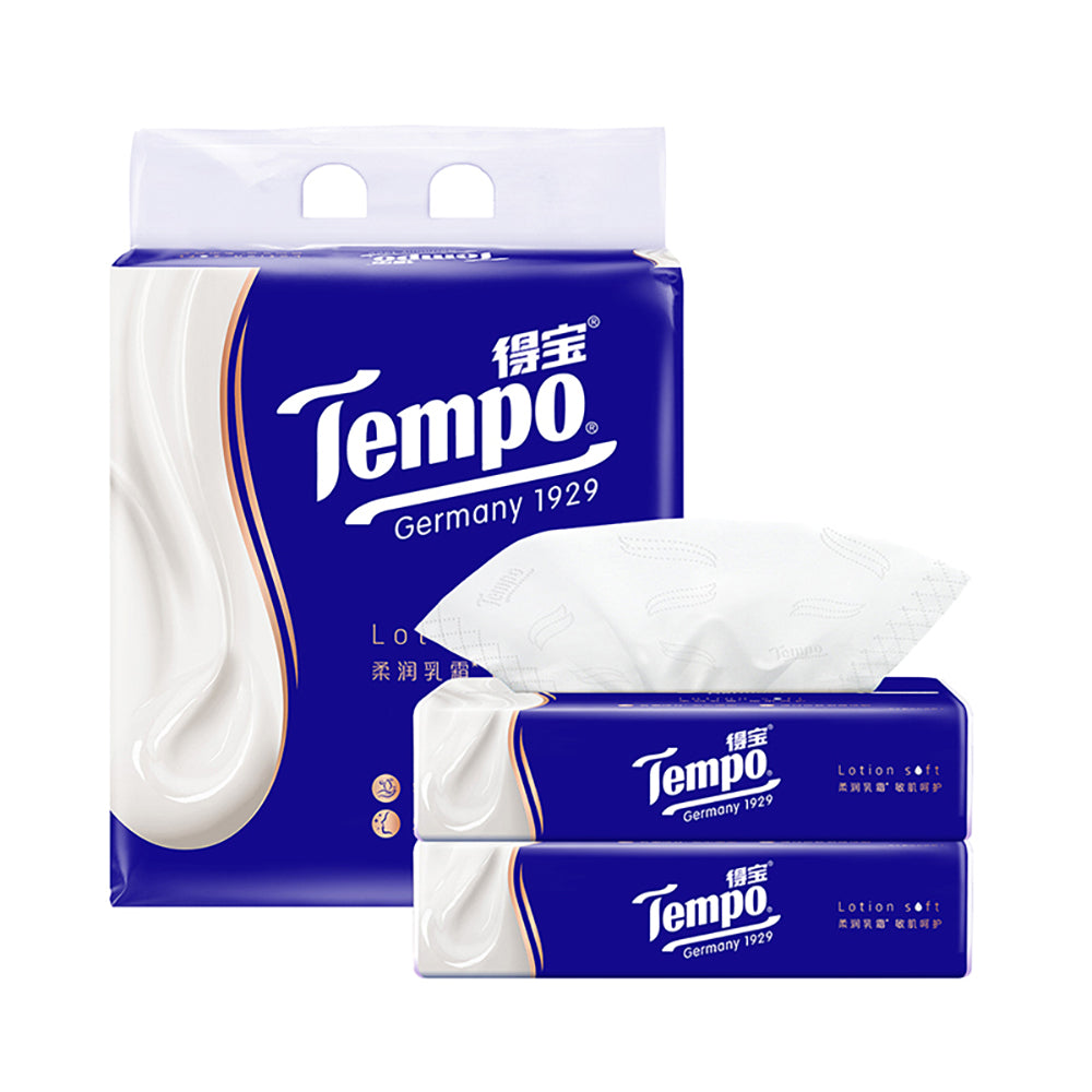 Tempo-Pull-Out-Creamy-Soft-Facial-Tissues,-70-Sheets-per-Pack,-4-Packs-Included-1