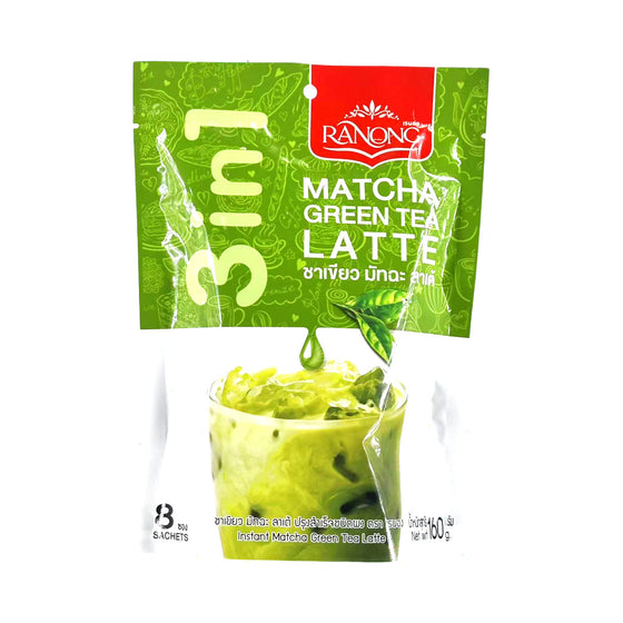 Bột Matcha Latte Ranong 3 trong 1 160 g (8 gói) – trà xanh sữa thơm béo