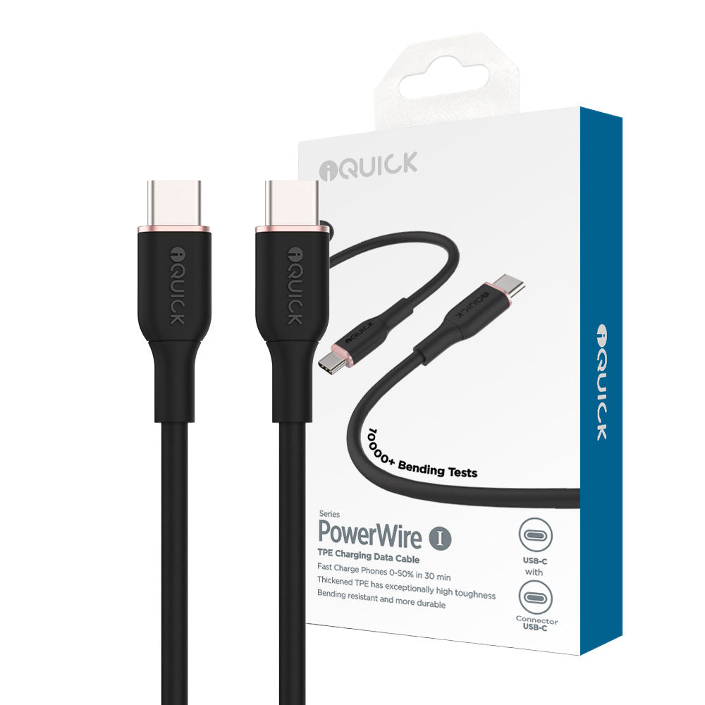 iQuick-Silicone-Charging-Data-Cable-Type-C-to-Type-C-2m-Black-1