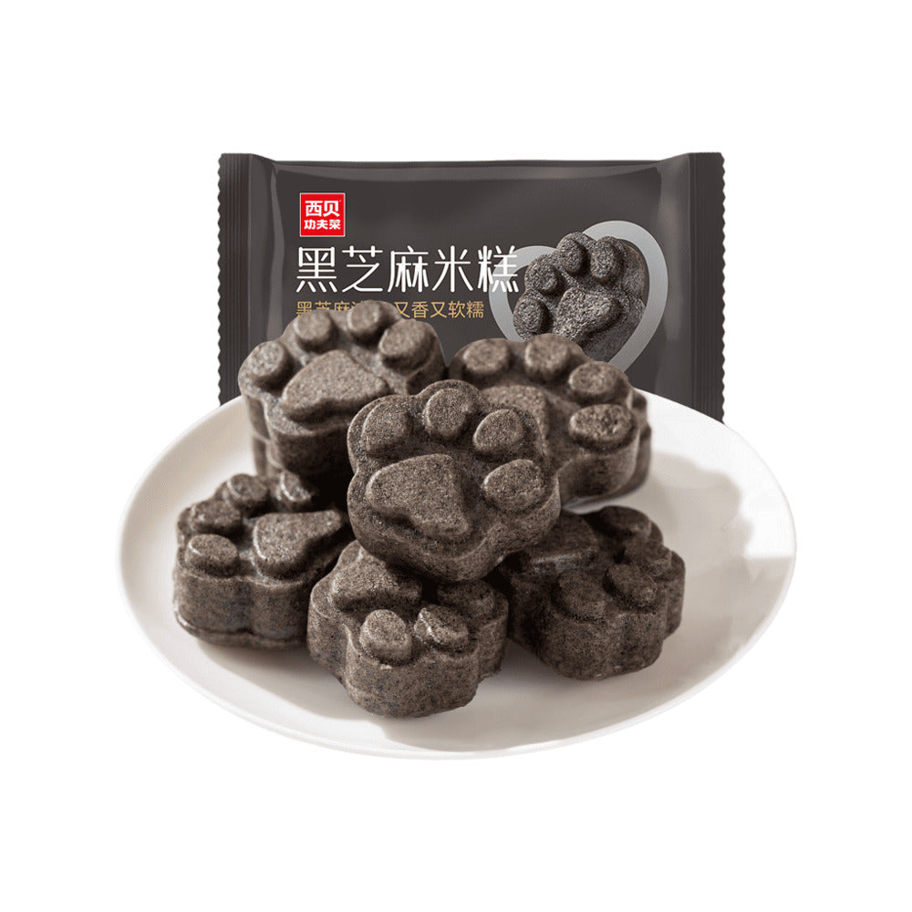 Xibei-Kungfu-Frozen-Black-Sesame-Rice-Cakes-–-200g---Paw-Shaped-Glutinous-Rice-Treat-1