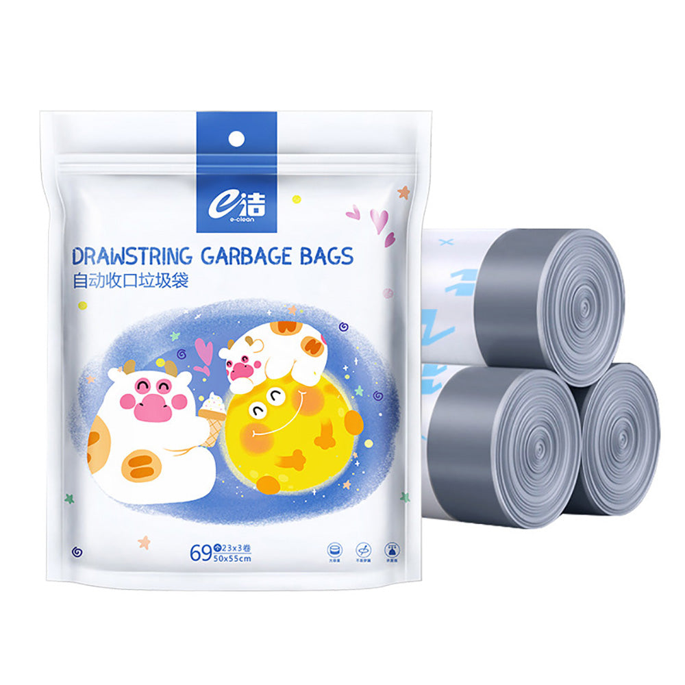 e-clean-Drawstring-Garbage-Bags-with-Cat-Paw-and-Cow-Design---50x55cm,-69-Pieces-1