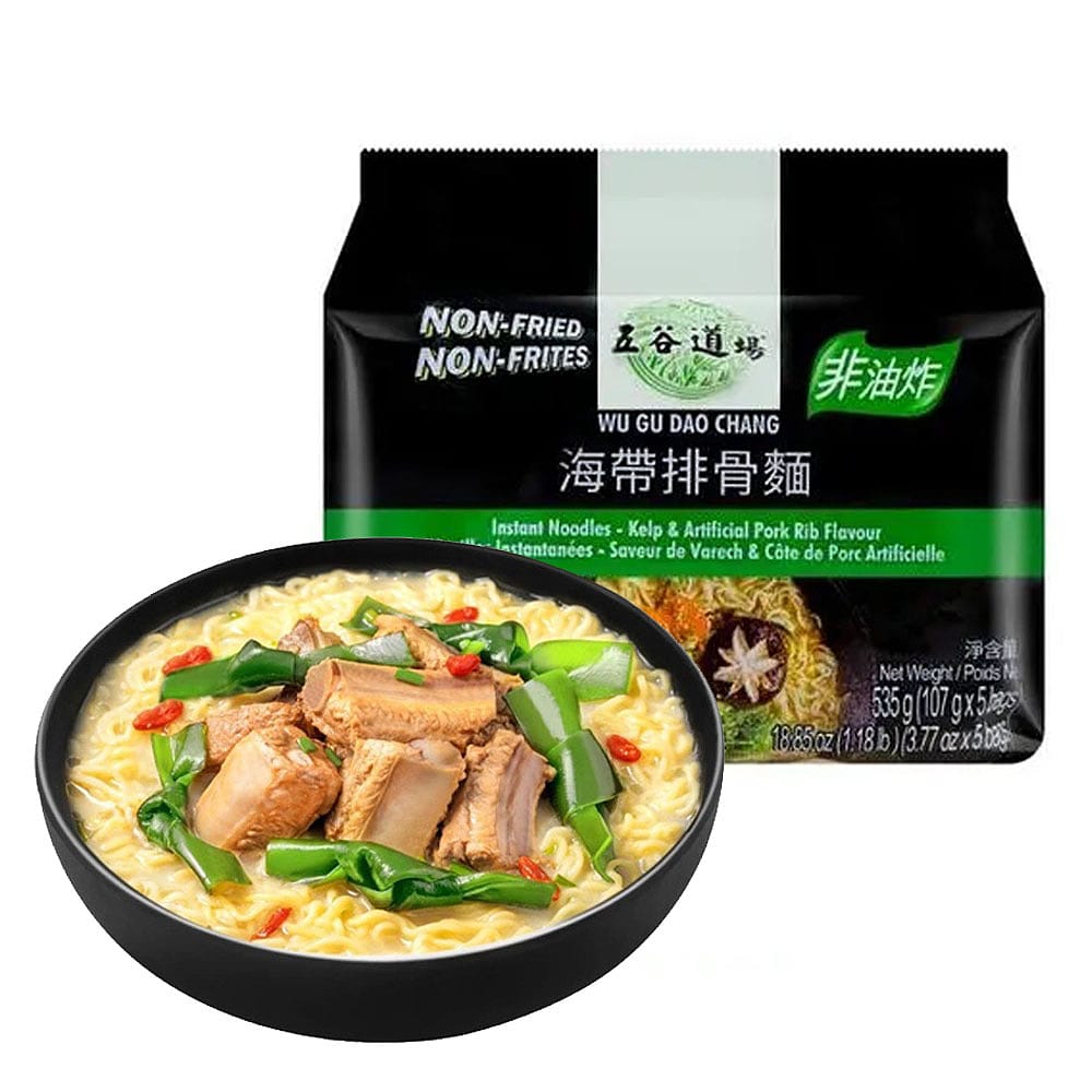 Wugudaochang-Seaweed-and-Pork-Rib-Noodles,-107g-x-5-Packs,-Total-535g-1