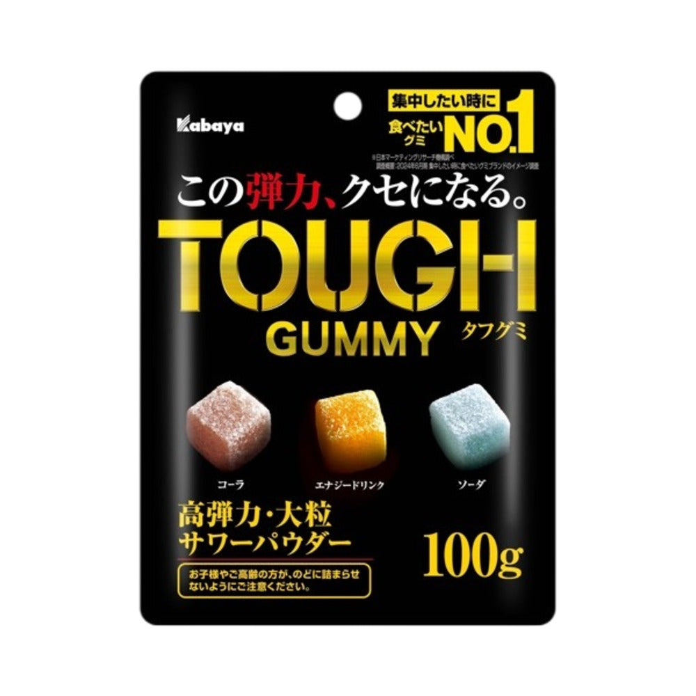 Kabaya-Tough-Gummy-–-Cola,-Energy-Drink-&-Soda-Mix-100g---Extra-Chewy-Sour-Coated-Gummies-1