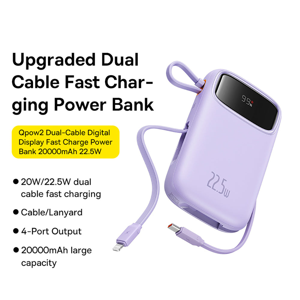 Baseus-Qpow2-Dual-Cable-Digital-Display-Fast-Charge-Power-Bank-20000mAh-22.5W---Nebula-Purple-1