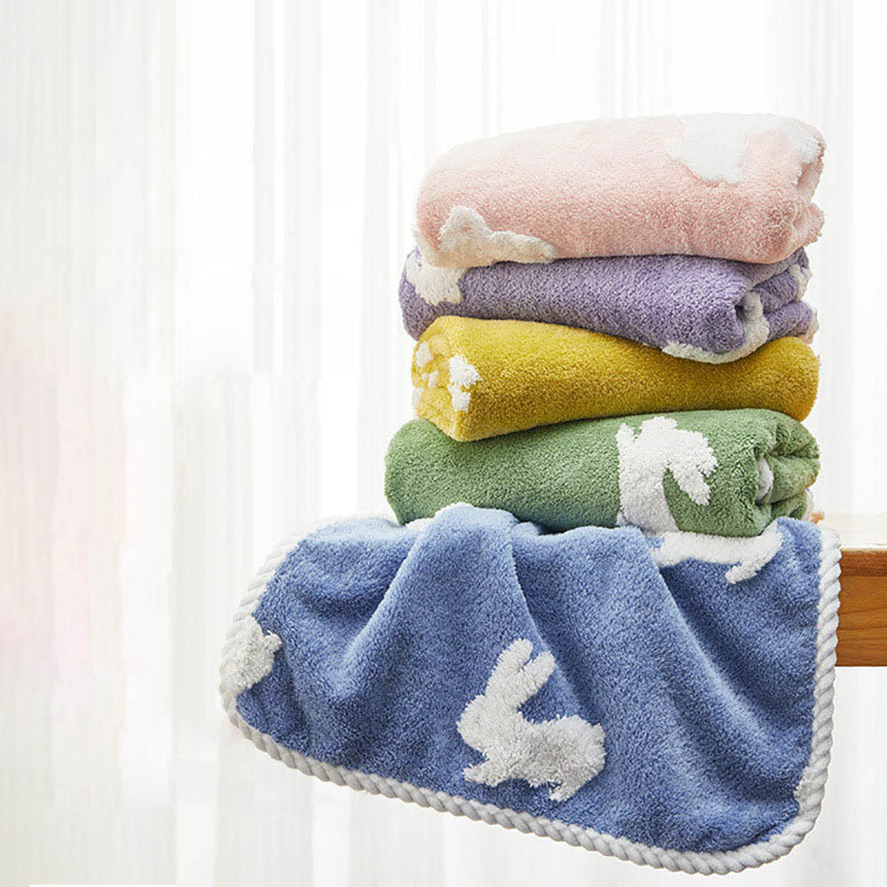 Sanli Coral Fleece Towel - Blue, 35*75cm