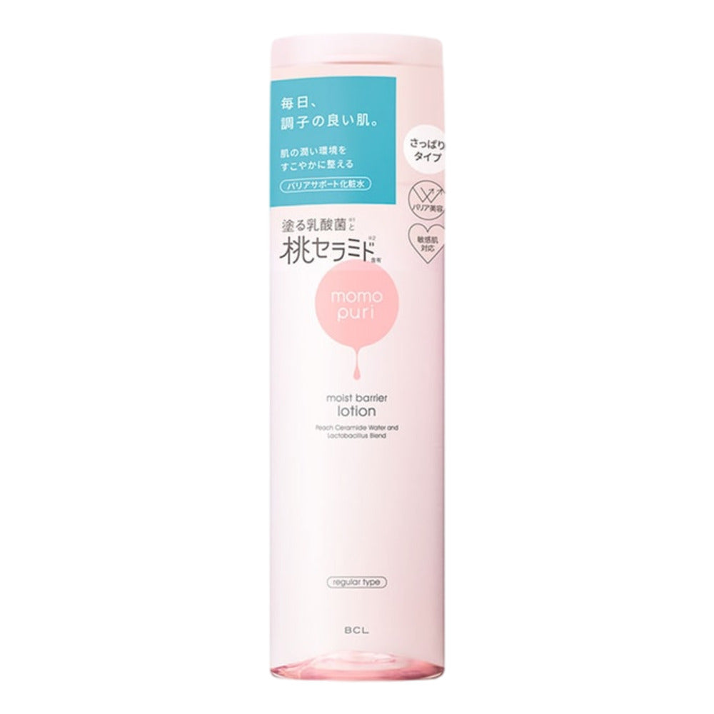 BCL-Momo-Puri-Moist-Barrier-Lotion-(Refreshing)-200ml---Hydrating-Toner-with-Peach-Ceramide-&-Lactobacillus-1