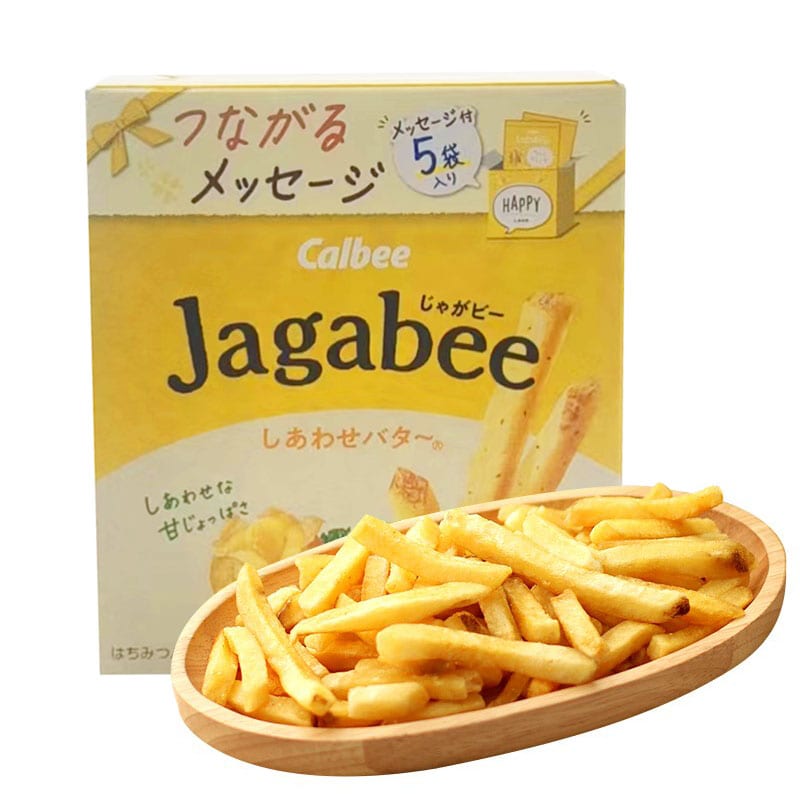 Calbee-Jagabee-Honey-Butter-Flavoured-Potato-Sticks,-16g-x-5-Packs,-80g-Total-1