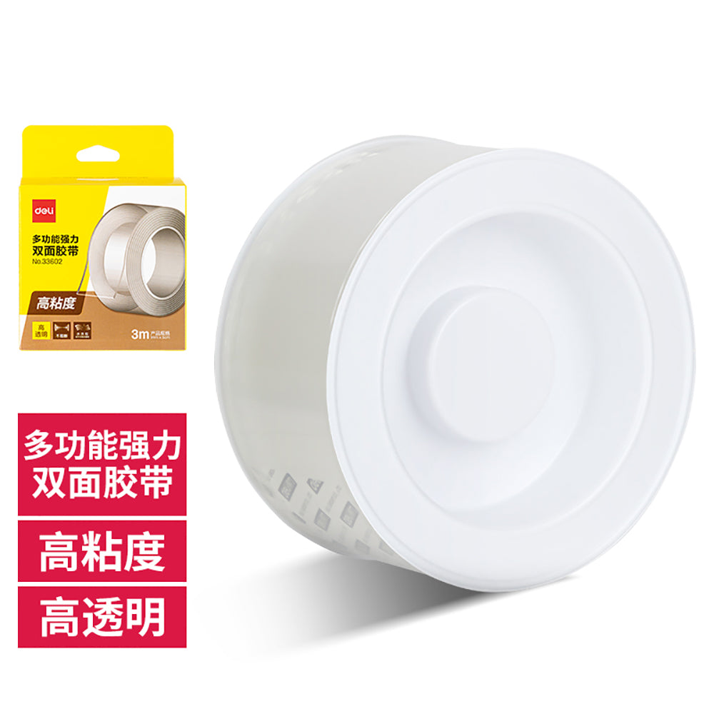 Deli-Double-Sided-Transparent-Tape---5*300cm,-1-Roll-1