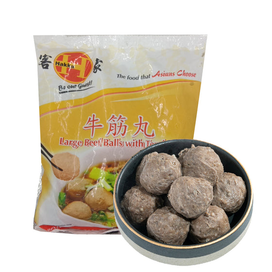 Hakka Frozen Large Beef Balls with Tendon - 800g