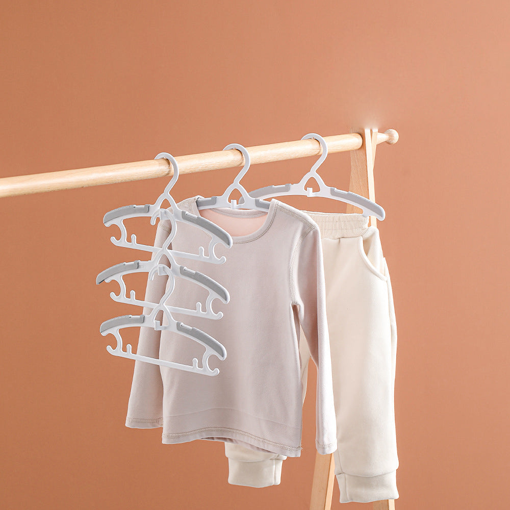 FaSoLa Children's Adjustable Hangers - 5 Pieces, White