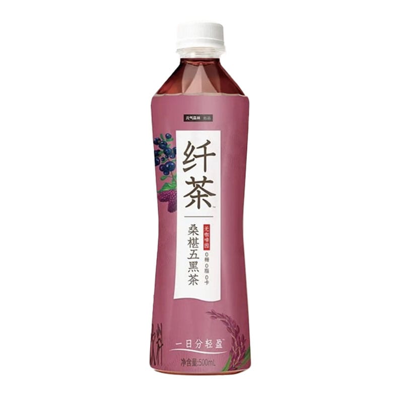 Genki-Forest-Fibre-Tea---Sugar-Free-Mulberry-and-Five-Black-Tea,-500ml-1