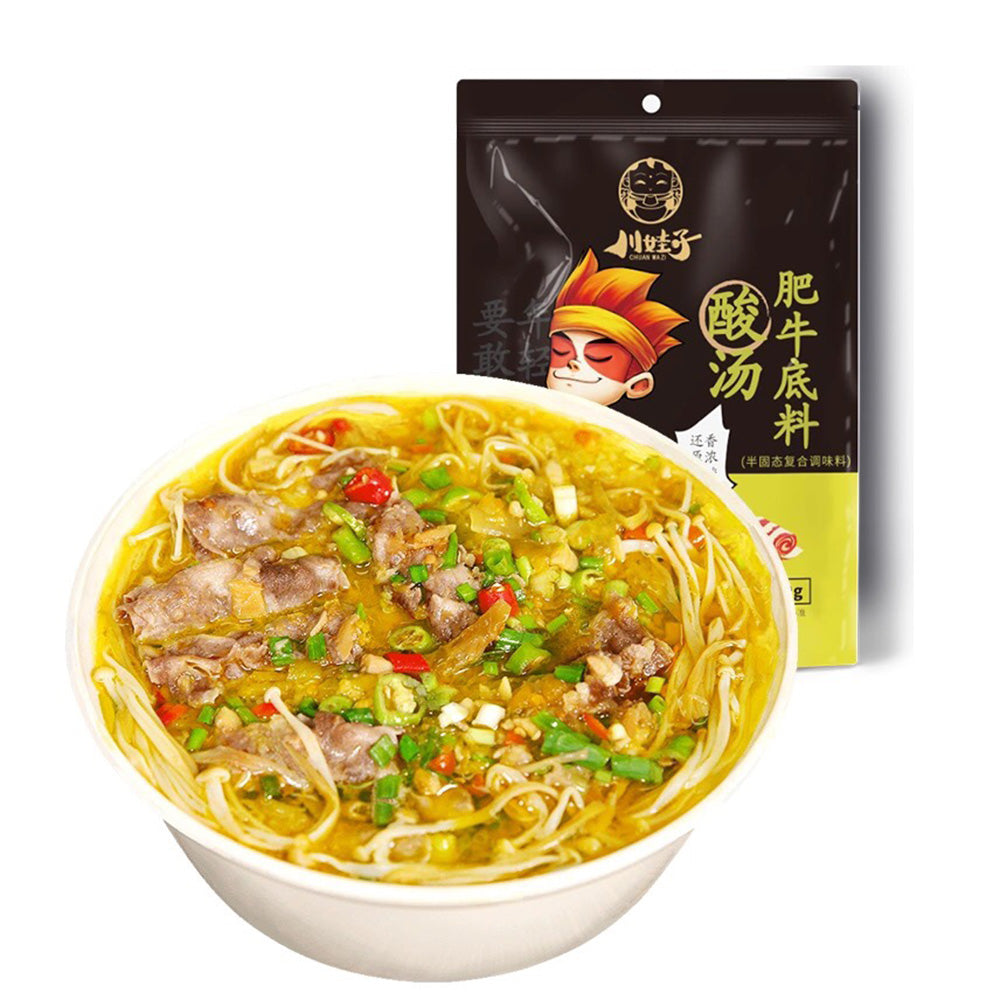 Chuanwazi-Hot-and-Sour-Soup-Base-with-Fatty-Beef,-260g-1