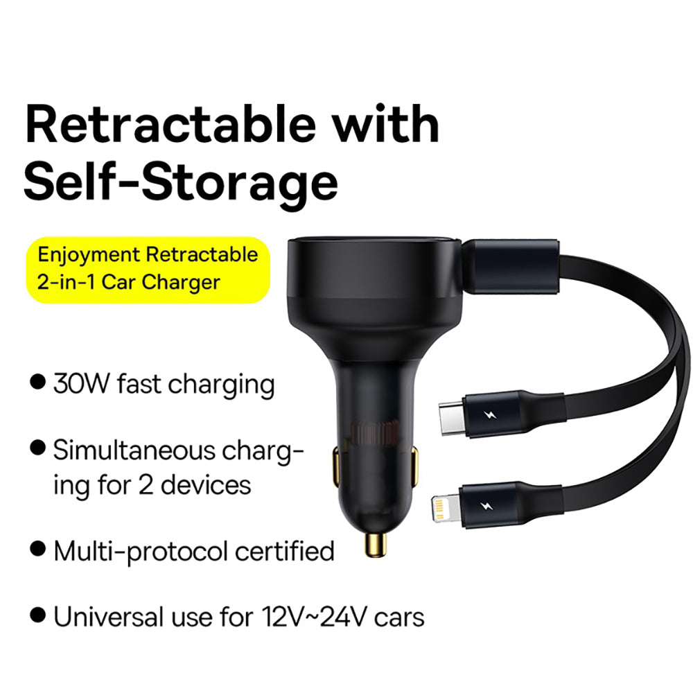 Baseus-Enjoyment-Retractable-2-in-1-Car-Charger-30W---Black-1