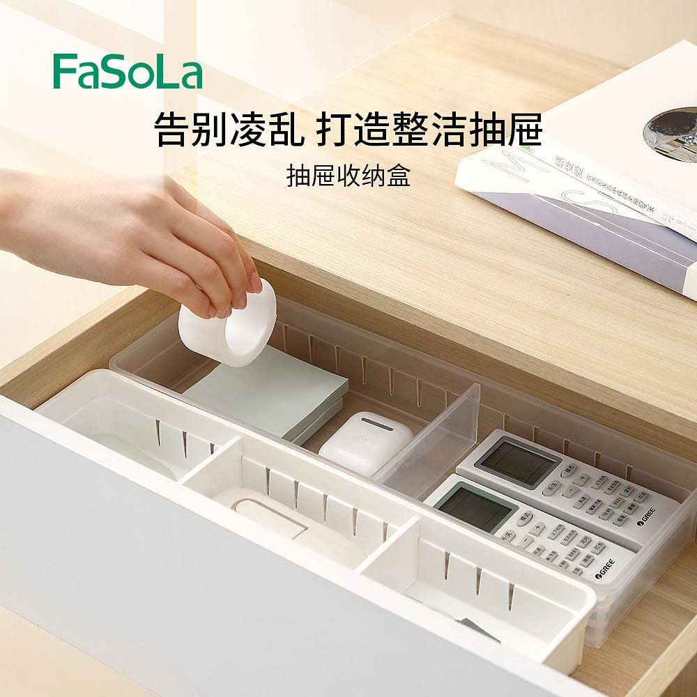 FaSoLa-White-Small-Drawer-Organizer-Box-34.8*8*5cm-1