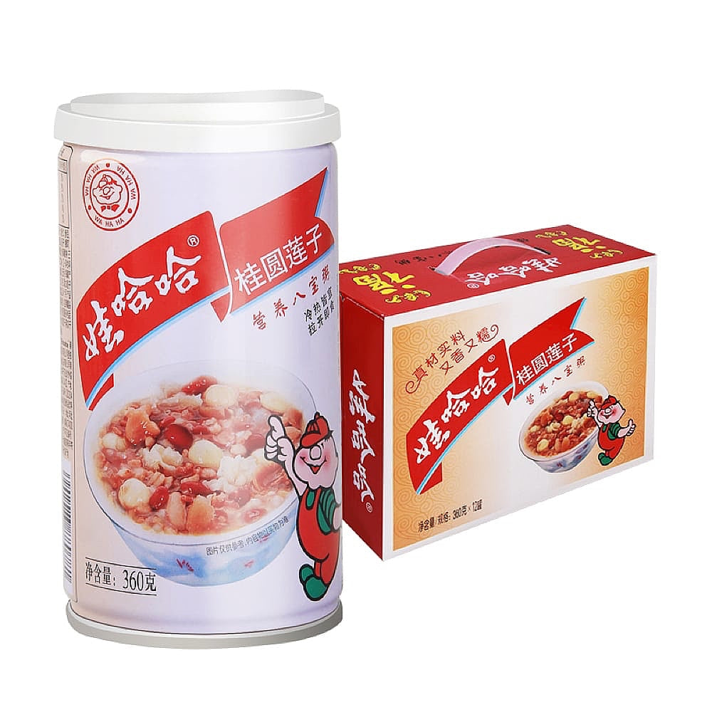 [Full-Case]-Wahaha-Longan-and-Lotus-Seed-Eight-Treasures-Congee,-360ml-x-12-Cans-per-Case-1