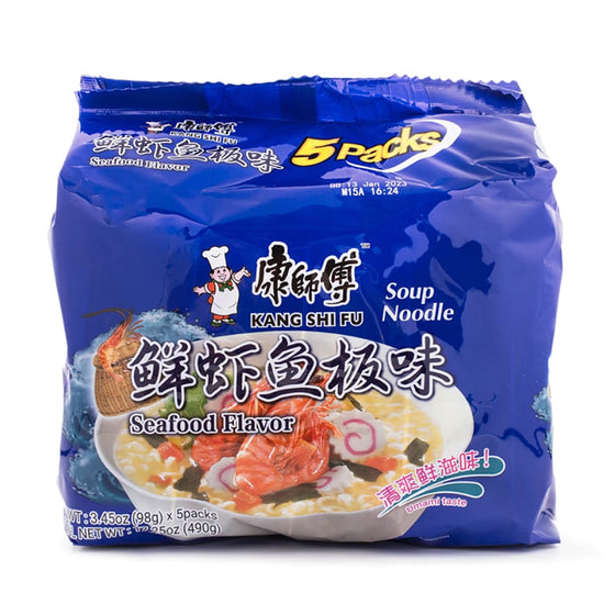 Mì Kang Shi Fu vị Hải Sản 98 g × 5 gói – mì ăn liền hải sản đậm đà