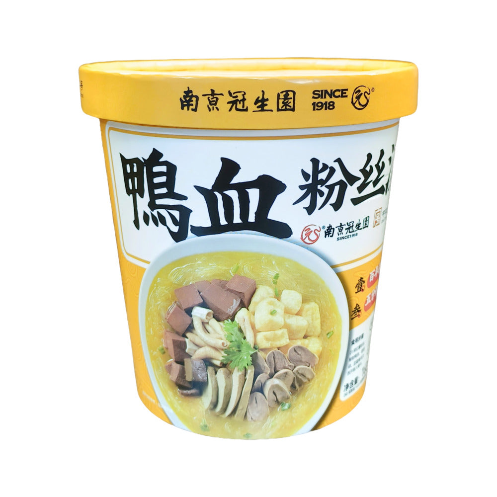 Guan-Sheng-Yuan-Duck-Blood-Vermicelli-Soup-(Golden-Broth)-Instant-Rice-Noodle-Cup-163g-–-Nanjing-Street-Food-Specialty-1