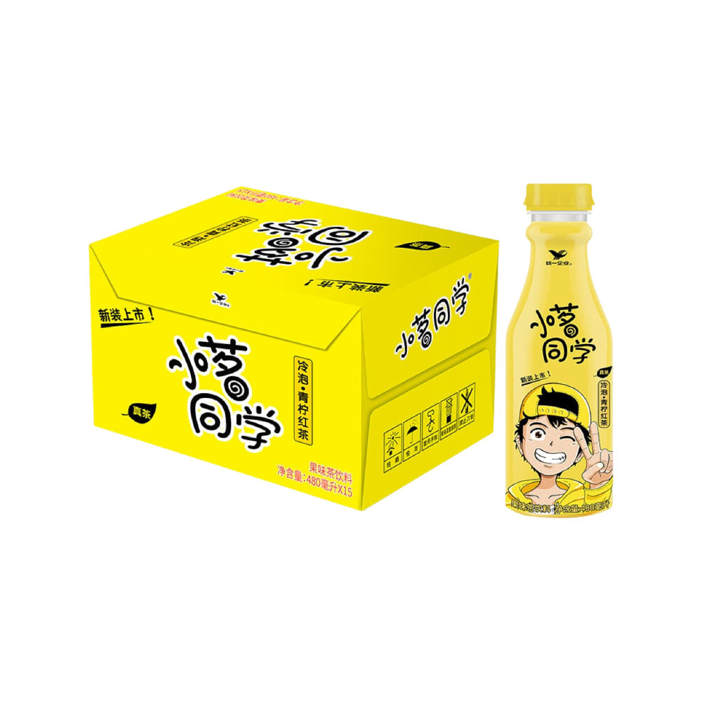 Uni-President-Xiaoming-Tongxue-Cold-Brew-Lime-Black-Tea-480ml-x-15-Bottles---Ready-to-Drink-Bottled-Tea-1