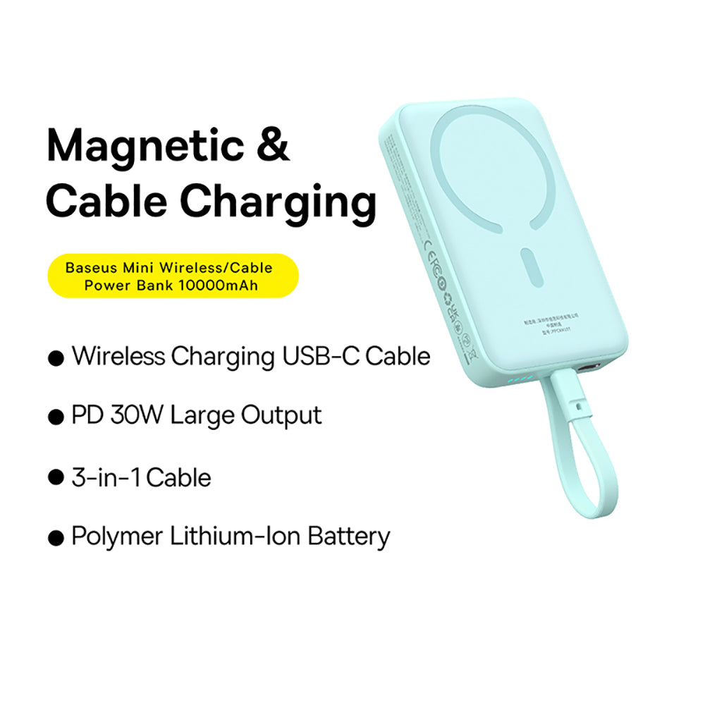 Baseus-Magnetic-Mini-Wireless-Fast-Charging-Power-Bank-Type-C-10000mAh-30W-Mint-Green-1