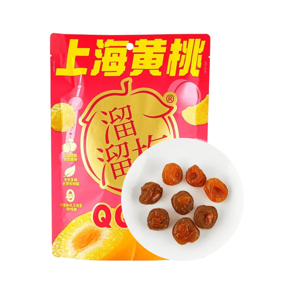 Liuliu-Mei-Shanghai-Yellow-Peach-QQ-Plums---80g---Chewy-Ume-Snack-1