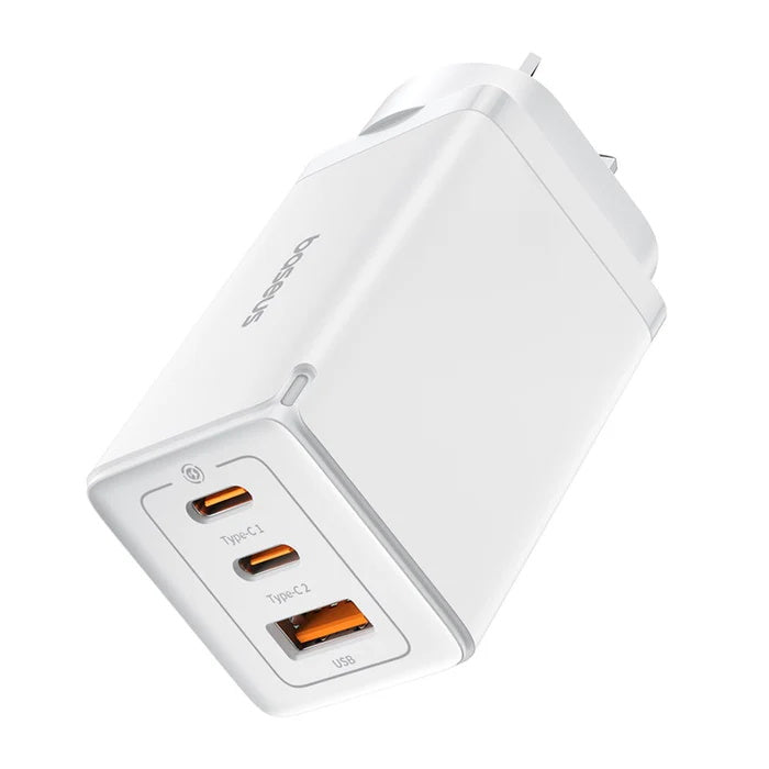 Baseus-GaN5-Pro-Fast-Charger-2C+U-65W---Australian-Plug,-Moon-White-1