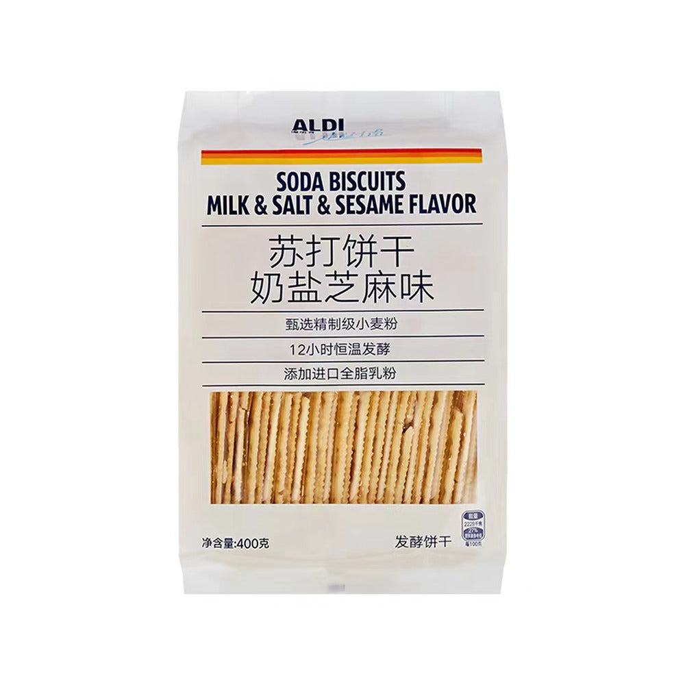 Aldi-Milk,-Salt-&-Sesame-Soda-Biscuits-400g-–-Limited-Import-1