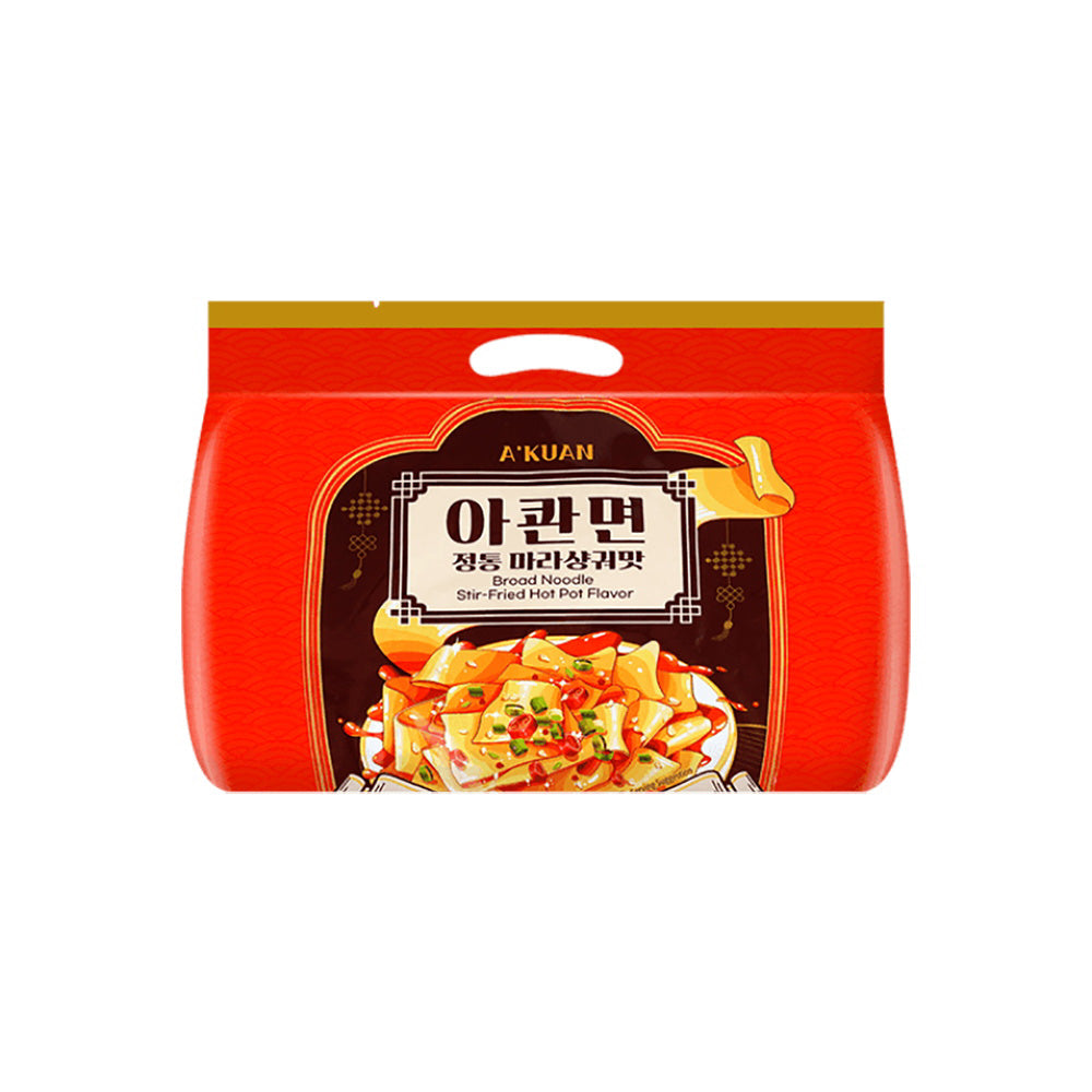 A'Kuan-Stir-Fried-Hot-Pot-Flavor-Broad-Noodles---110g-x-4-Packs-1