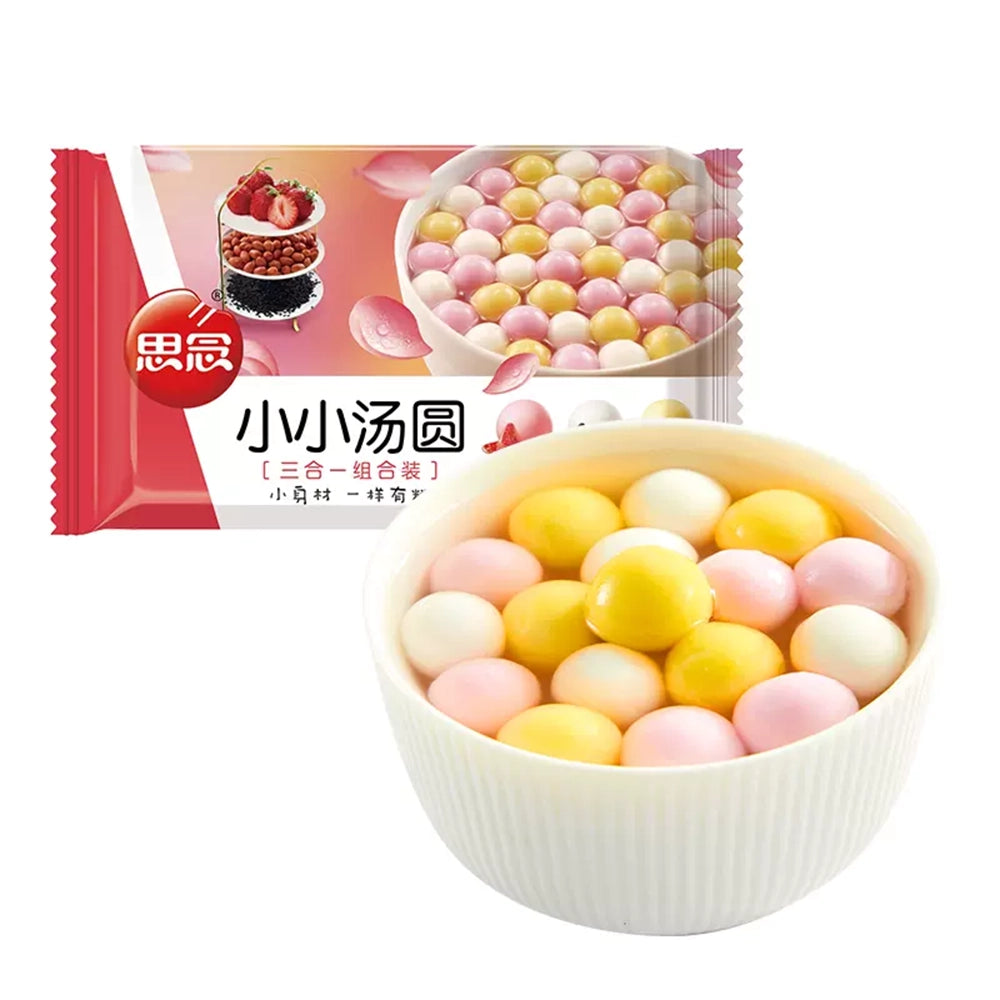 Sinen-Frozen-Mini-Tangyuan---Strawberry,-Black-Sesame-&-Peanut-Flavors---300g-1