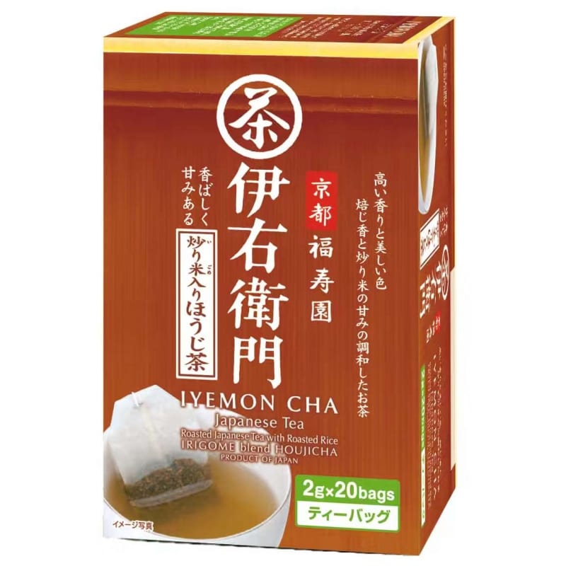 Suntory-Fukujuen-Iyemon-Roasted-Rice-Tea-&-Baked-Tea,-20pcs,-40g-1