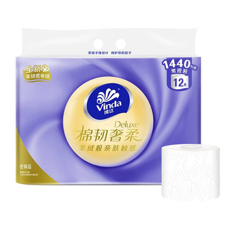 Vinda-Deluxe-Soft-3-Ply-Toilet-Paper-Roll,-Pack-of-12-1