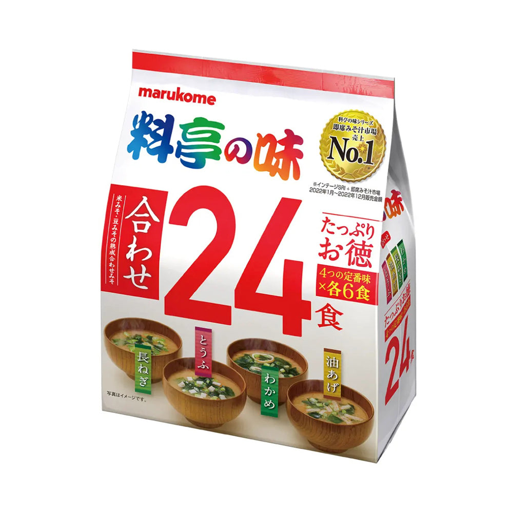 Marukome-Instant-Miso-Soup-Assortment---4-Flavors,-24-Servings,-432g-1