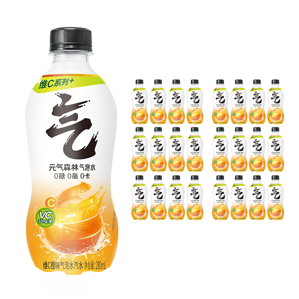 Genki-Forest-Sparkling-Water-VC-Orange-Flavor-280ml---Pack-of-24-1