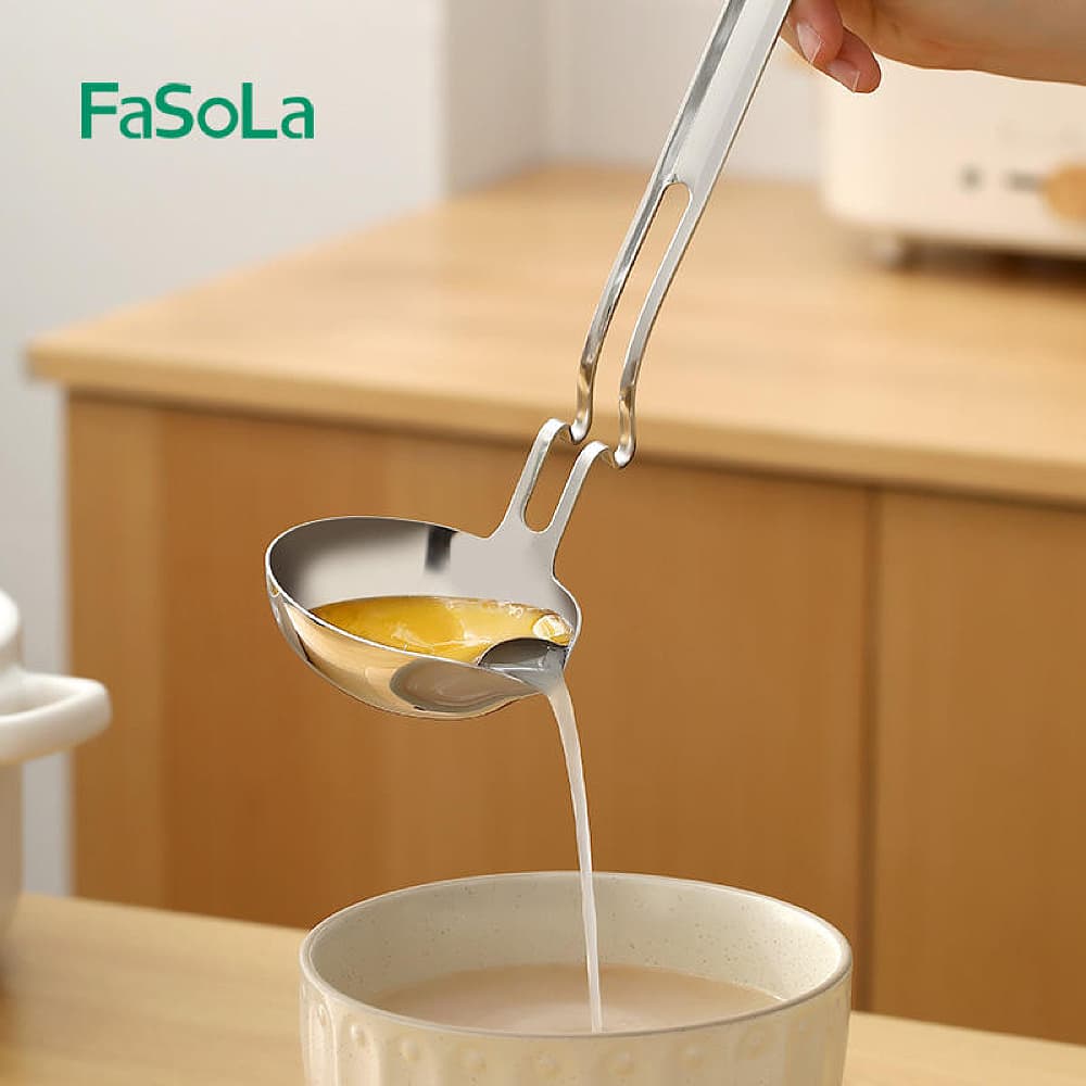 FaSoLa-Stainless-Steel-Oil-Strainer-Ladle---34*9.5cm-1