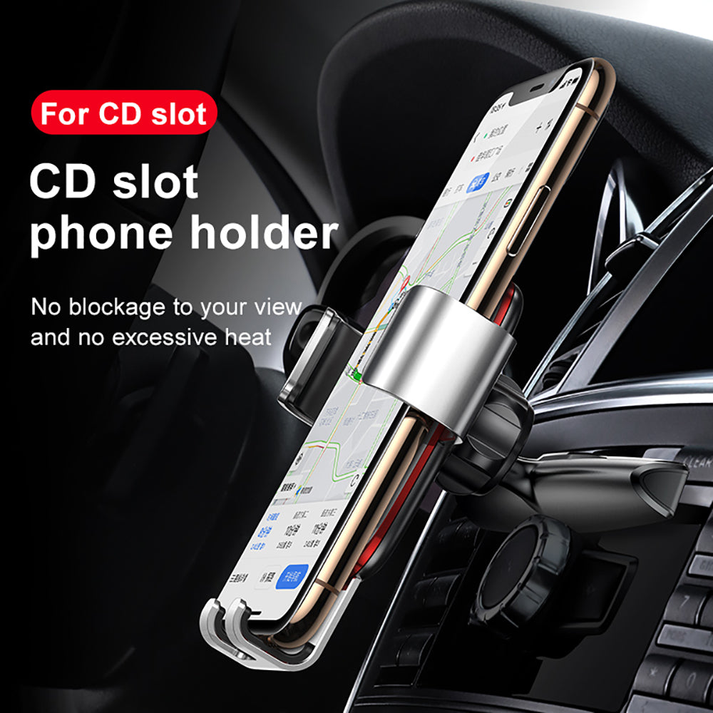 Baseus-Metal-Age-Gravity-Car-Mount---Silver,-CD-Slot-1