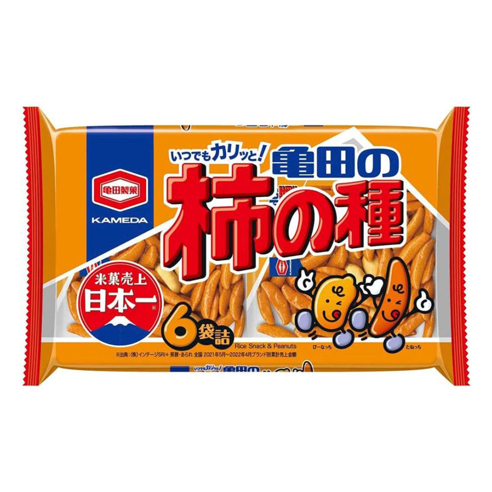 Kameda-Seika-Rice-Crackers-&-Peanuts-Snack---6-Packs,-180g-1