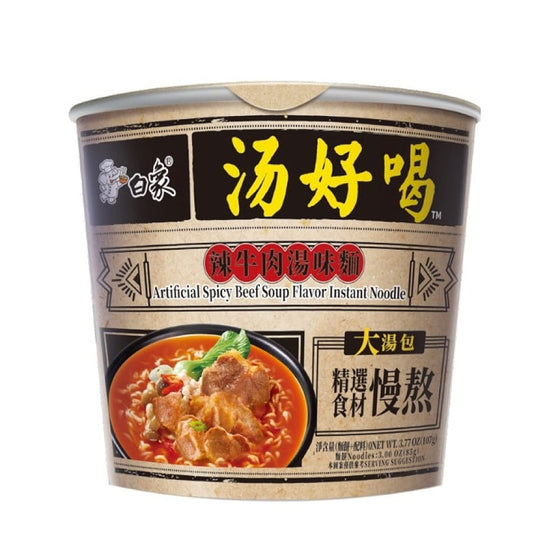 Mì Ly Baixiang Vị Bò Cay 107 g – mì bò cay nước súp đậm đà