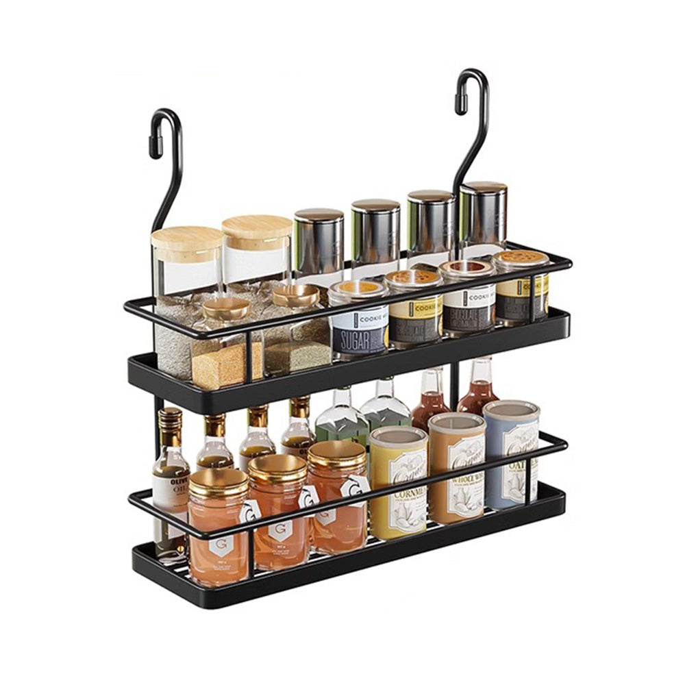 Taili-Vertical-Hanging-Double-Layer-Spice-Rack---Black-1