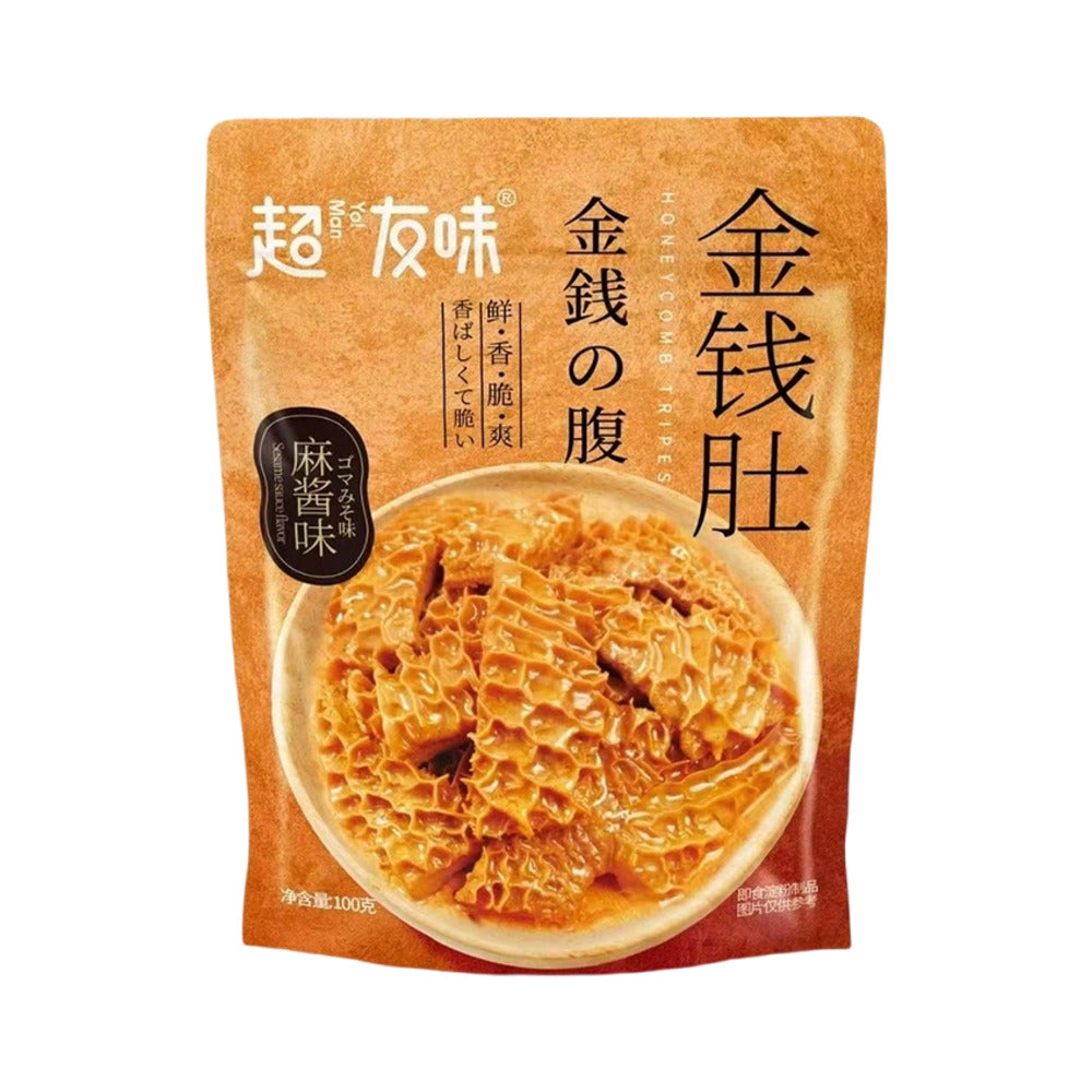 Chaoyouwei-Plant-Based-Honeycomb-Tripe-–-Sesame-Sauce-Flavor-90g---Vegetarian-Tripe-Snack-1
