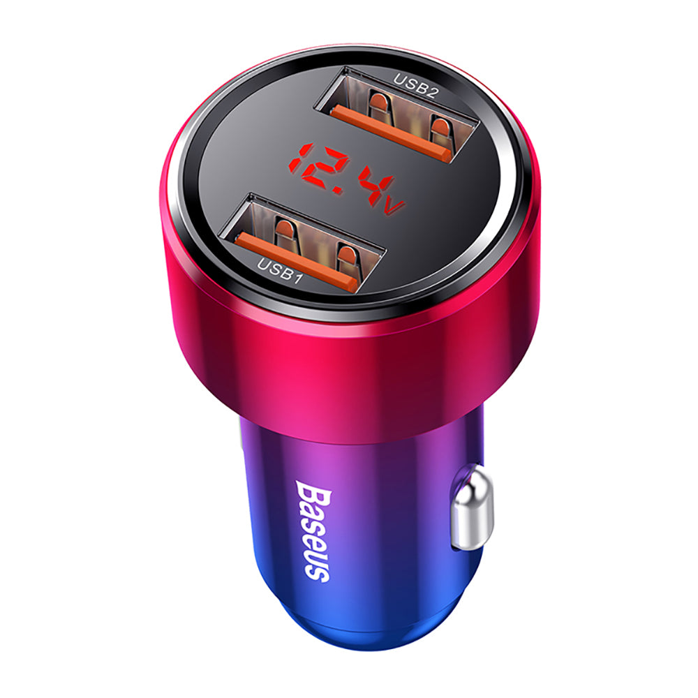 Baseus-Magic-Series-Dual-QC-Display-Smart-Car-Charger-45W---Magic-Red-1