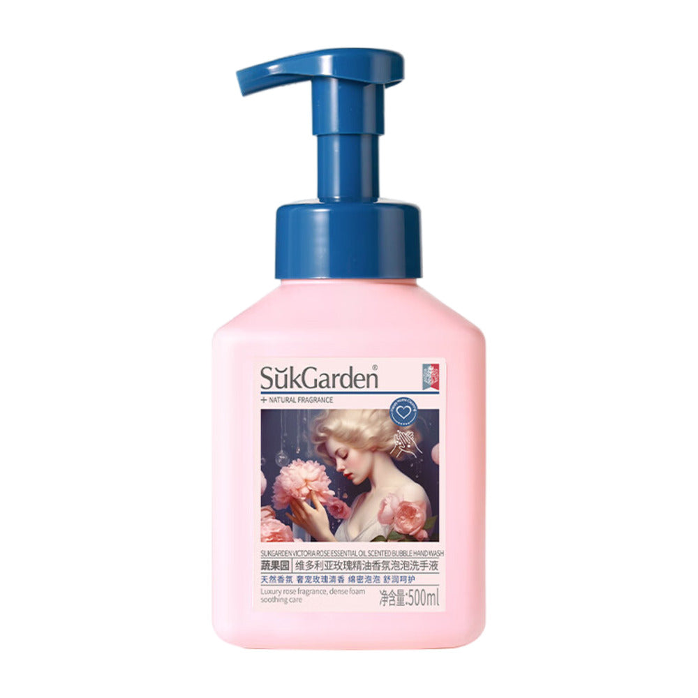 SukGarden-Victoria-Rose-Essential-Oil-Scented-Bubble-Hand-Wash---500ml-1