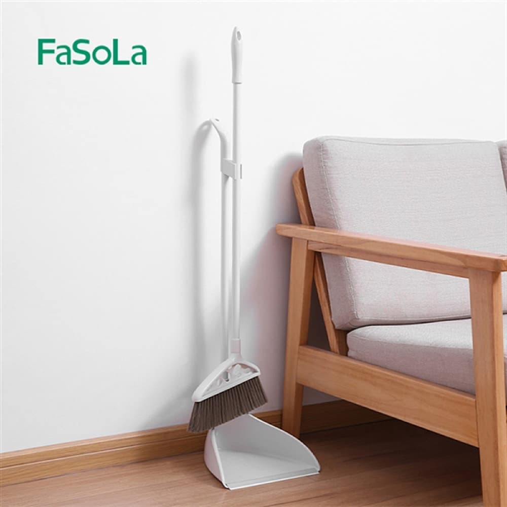 FaSoLa-Japanese-Minimalist-Broom-and-Dustpan-Set---White-1