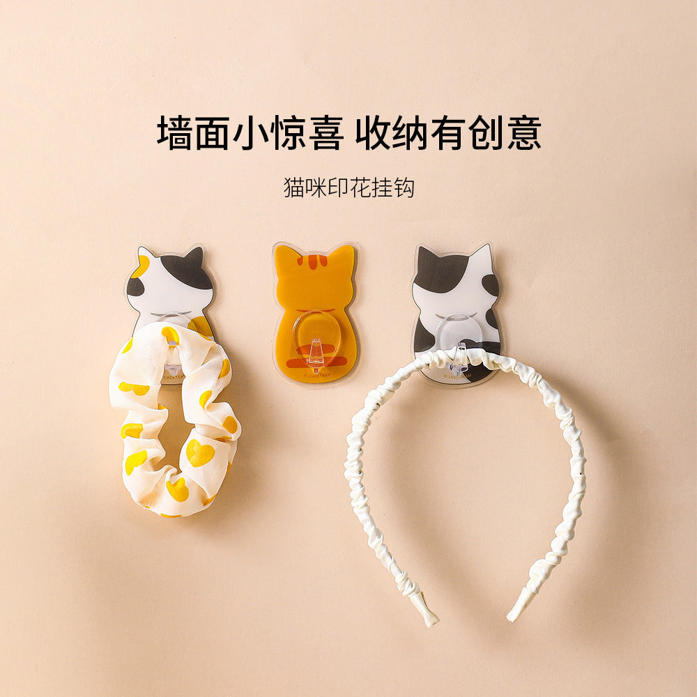 FaSoLa-Cat-Print-Hooks---Mixed-Colors,-Set-of-4-1