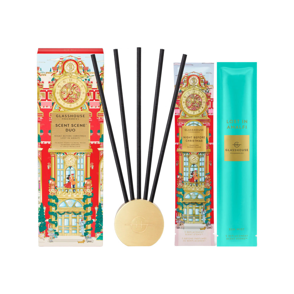 Glasshouse-Fragrances-Scent-Scene-Duo-Diffuser-Gift-Set-(2025-Christmas)-–-Night-Before-Christmas-&-Lost-in-Amalfi-1