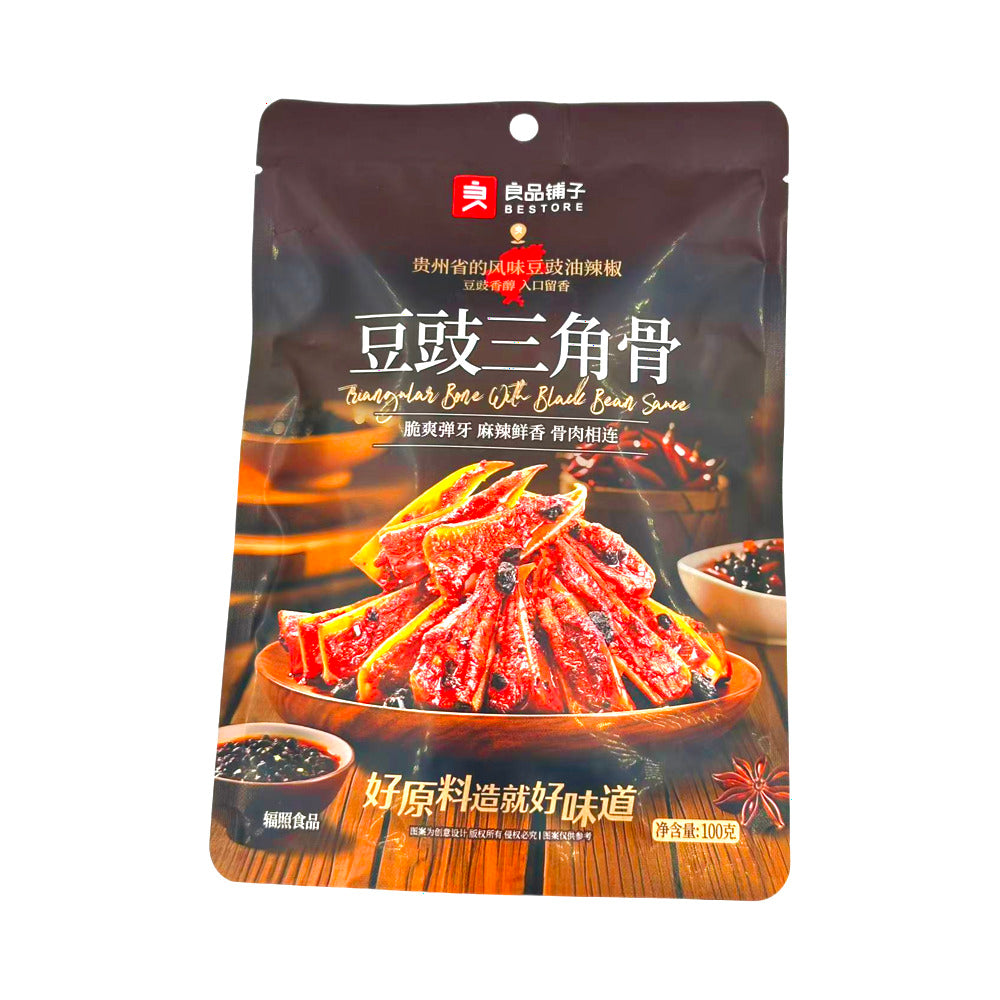 bestore-guizhou-style-spicy-triangular-bone-snack-with-black-bean-sauce-100g-1