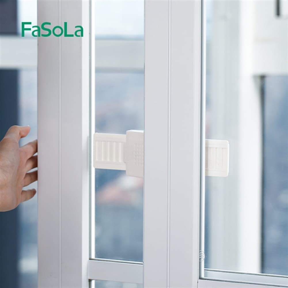 FaSoLa-Sliding-Door-and-Window-Lock---White,-18*5.6cm-1